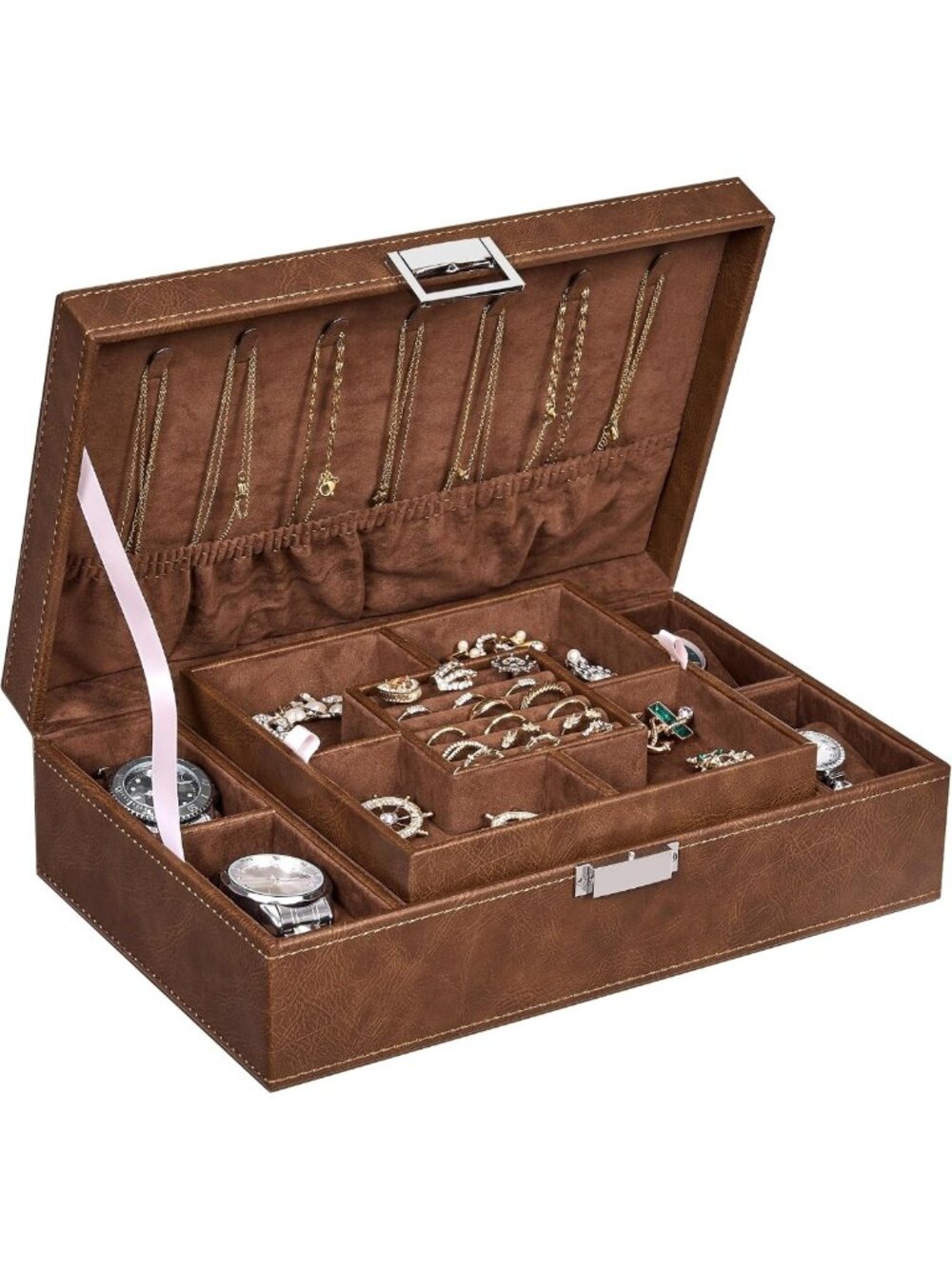 Stylish Jewelry Organizer Box for Men & Women - Perfect Gift & Storage Solution